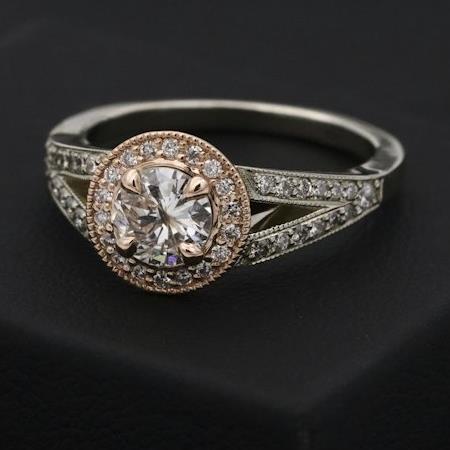Diamond Halo Statement Anchor Ring
